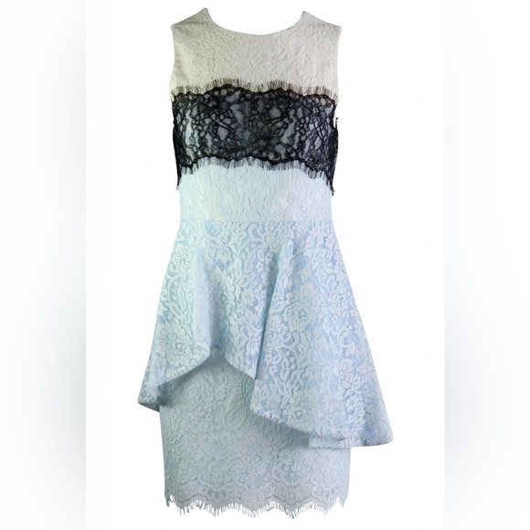 BCBGMAXAZRIA Women's Noah Asymmetrical Lace Peplum Dress - Picture 1 of 4